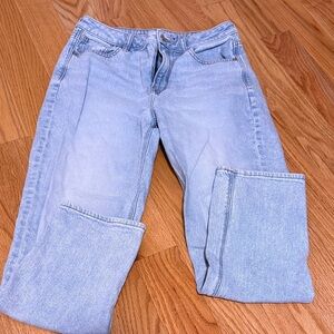 American Eagle Outfitters Light Wash Straight Leg Jeans short length